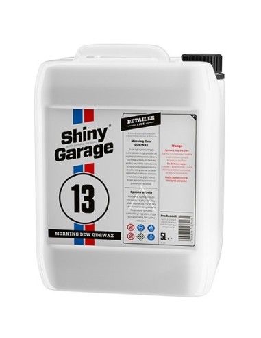 Shiny Garage cera rápida infusionada en carnauba para coche Morning Dew Q&D  WAX 1 Litro